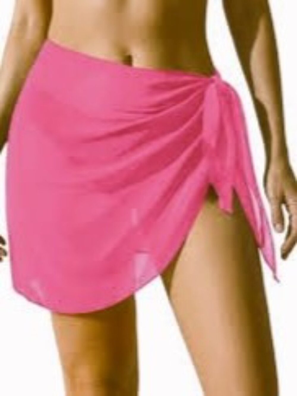 Sarong BARBIE PINK Cover up Beach Swim Wrap Mini Tie Sheer Wrap Womens Small